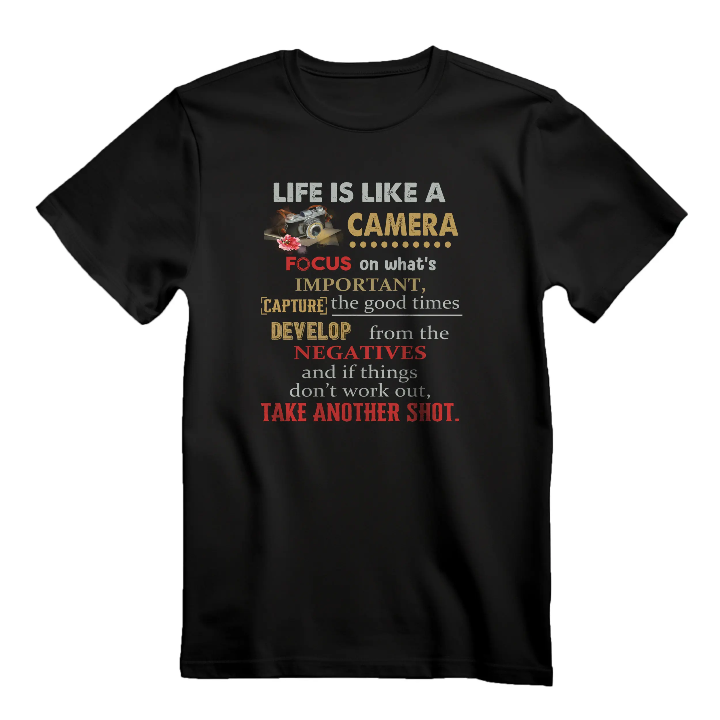Photography Life Is Like A Camera Photographer Gift T-Shirt Photography Life Is Like A Camera Photographer Gift T-Shirt