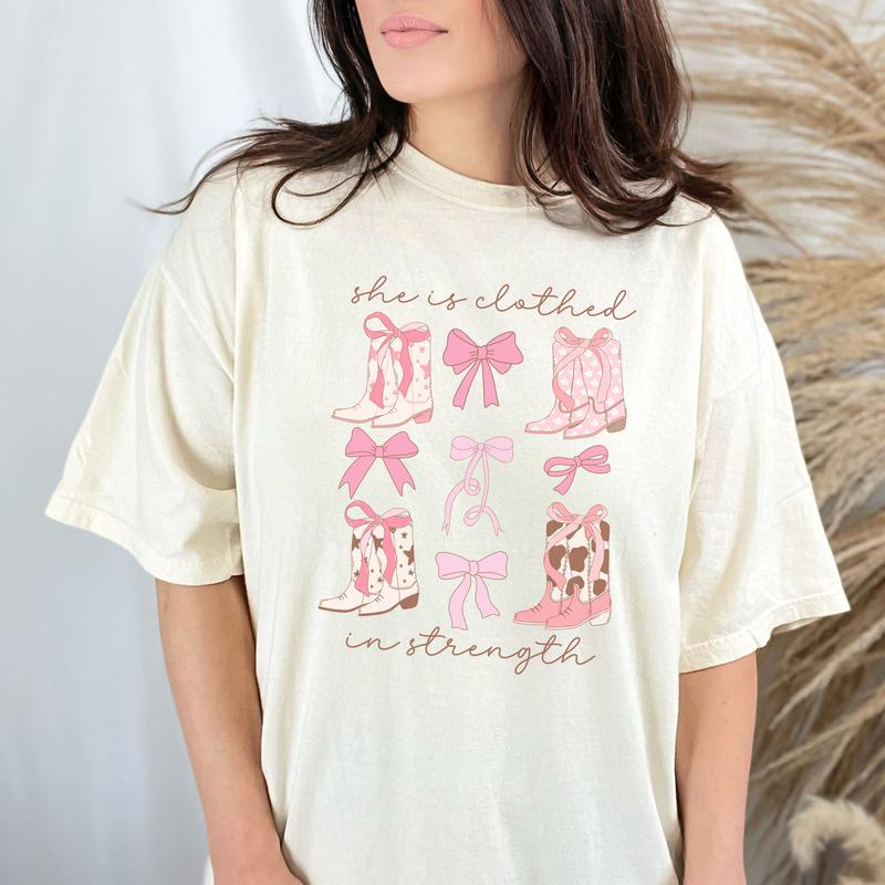 She is Bible Verse Coquette Long Sleeve Christian Shirts She is Bible Verse Coquette Long Sleeve Christian Shirts