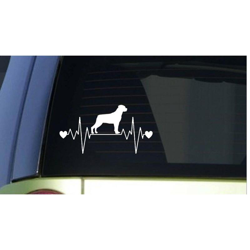 Guy With Dog Fishing Heartbeat Lifeline Decal Sticker for Car