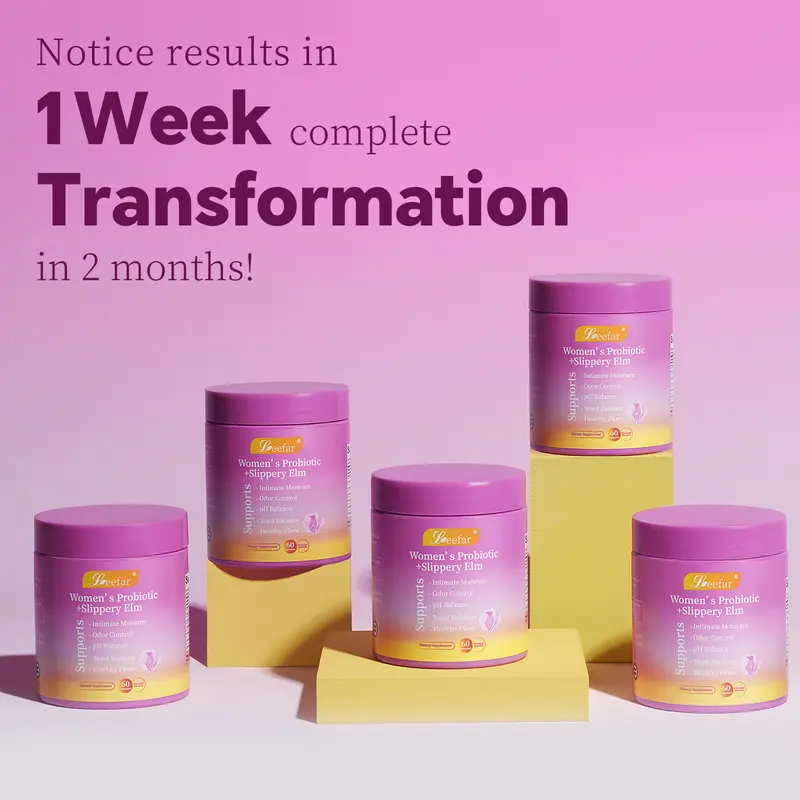 Product Introduction of LEEFAR Her Probiotics Gummies- All in One Solution with Slippery Elm and Prebiotics&Lactobacillus Probiotic Blend for Women’s pH Balance and Dryness - Hawaiian Pineapple Gummies 2