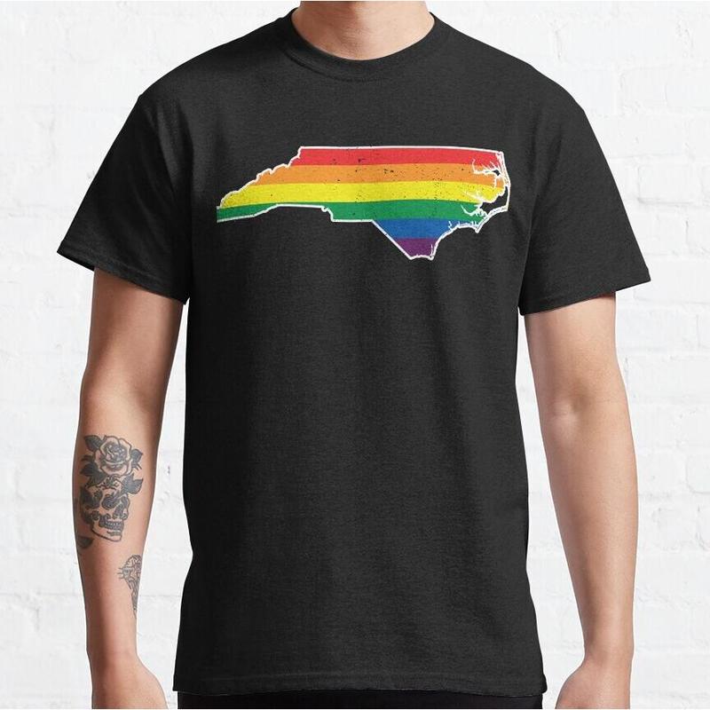 North Carolina Rainbow Flag T-Shirt North Carolina Rainbow Flag T-Shirt
