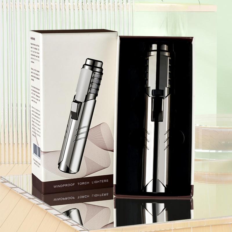 Product Introduction of 1800° High Temperature Spray Gun Butane Gas Blowtorch Jet Lighter - Kitchen Utensils with Metal and Outdoor Windproof Packaging,OutdoorFun 3
