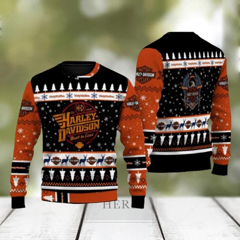 TikTok Shop Harley Davidson Ugly Christmas Sweater For Fans