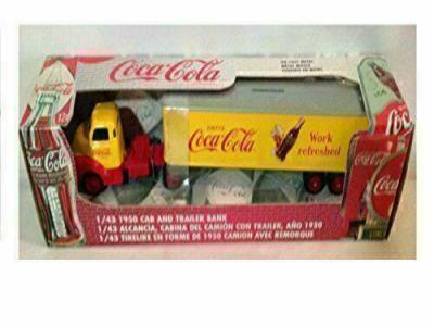 TikTok Shop: Coca Cola Truck Die Cast Bank 1950 Cab and Trailer 1999