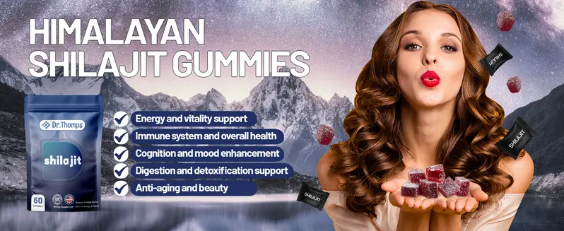 Product Introduction of Dr.Thomps Premium Gold Himalayan Shilajit Gummies I Lab Tested I Individually Packaged I Ashwagandha, 75%+ Fulvic Acid & 85+ Trace Minerals I for Men, Women I Non-GMO I 100% Natural & Organic 13