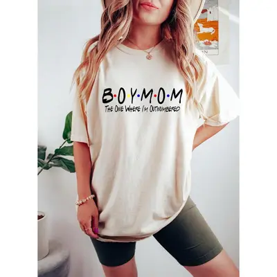 Womens Boy Mom Surrounded By Balls Tshirt For Women Mother's Day Womens Boy Mom Surrounded By Balls Tshirt For Women Mother's Day