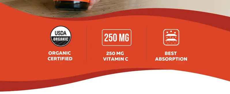 Product Introduction of Organic Vitamin C Liquid | 250 mg Whole Food Vitamin C with Natural Cofactors – Supports Immune Health and Antioxidants – 96 Servings 3