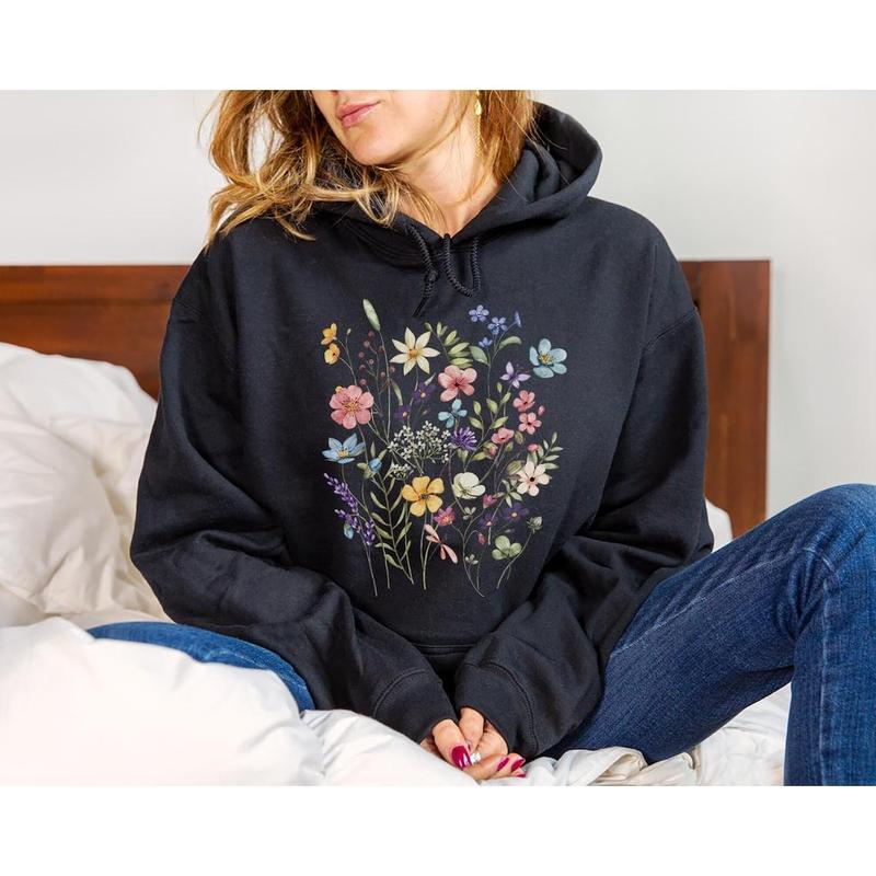 Floral hooded sweatshirt best sale