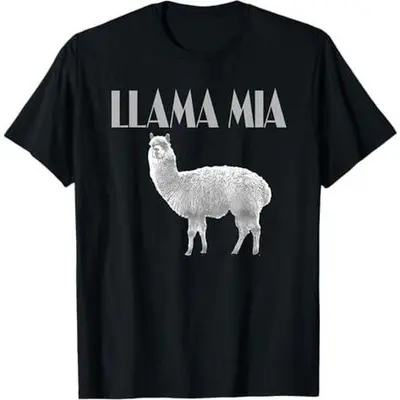 Funny Italian Farm T-Shirt Llama Mia Funny Italian Farm T-Shirt Llama Mia