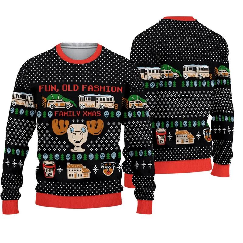 TikTok Shop National Lampoons Christmas Vacation Ugly Christmas Sweater Clark Griswold Ugly Xmas 3D Sweater UG76