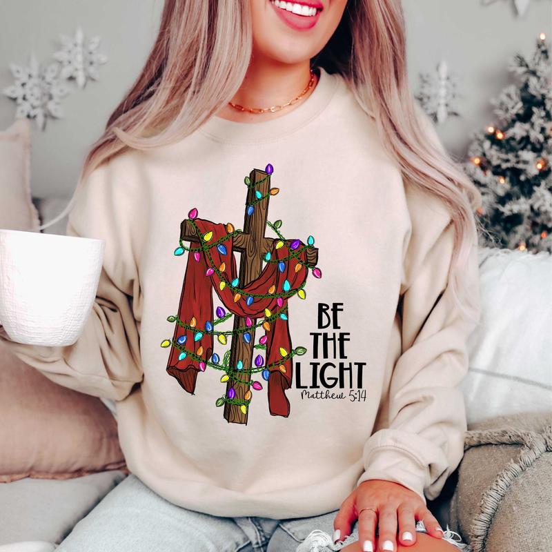 Be The Light Christmas Bible Verse Hoodie Be The Light Christmas Bible Verse Hoodie