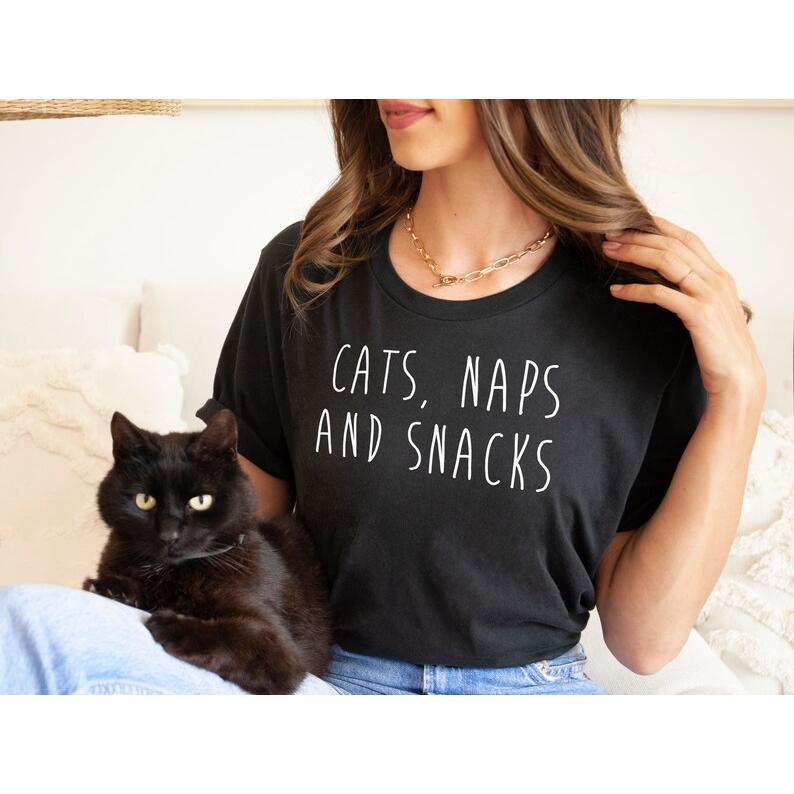 Cats Naps ' Snacks T-Shirt Cats Naps ' Snacks T-Shirt
