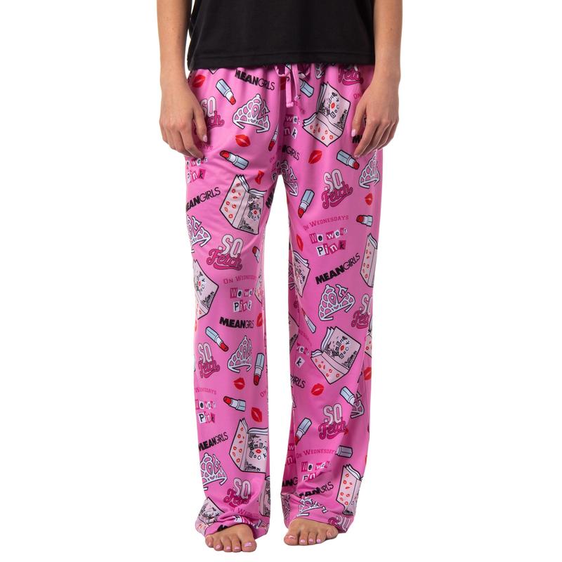 TikTok Shop Mean Girls Women s Burn Book Icons and Movie Quotes Lounge Pajama Pants