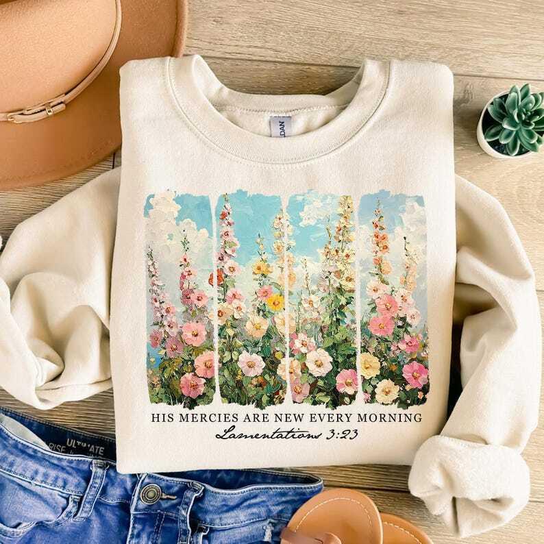 New Mercies Every Morning Boho Christian Hoodie New Mercies Every Morning Boho Christian Hoodie