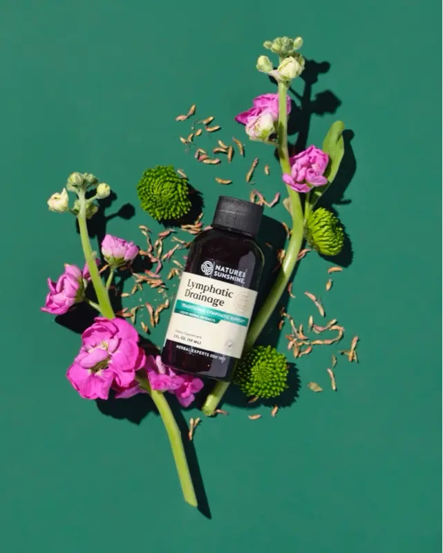 Product Introduction of Nature's Sunshine Lymphatic Drainage Supplement: Reduce Bloat, Reduce Puffiness, Detoxify, Support Lymph Flow, Aids in Recovery . Healthcare Natural Bloating Circulation Herbal Extracts 6