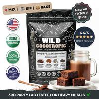 Cocotropic Mushroom Cacao Powder ? Sugar-Free Mix for Calm, Focus, Energy & Mood ? With Chaga, Reishi, Maca & Turmeric for Cortisol Support