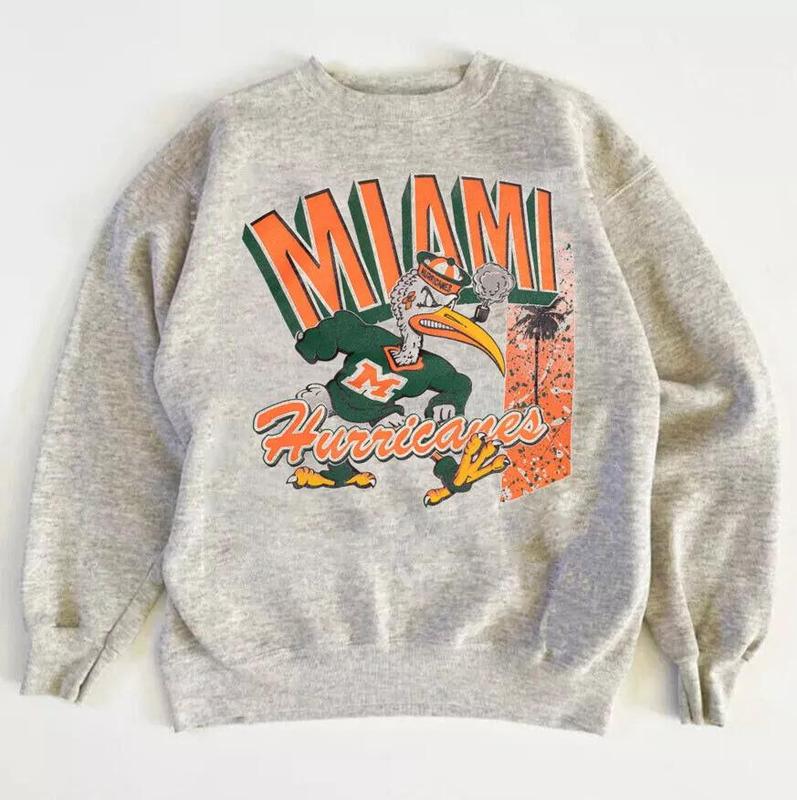 Miami hurricanes crewneck best sale