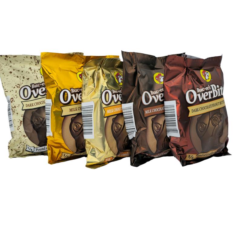 Buc-ee's Overbite Chocolates- 4oz Round Rich Milk & Dark Chocolate ...