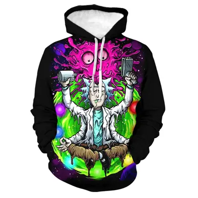 Mens rick and morty hoodie online