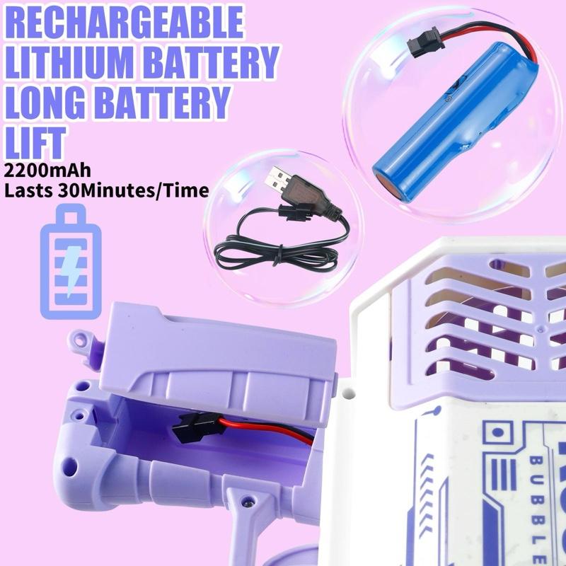 Product Introduction of Bubble Machine Blower for Kids & Toddlers, Bubble Toys for Outdoor Birthday Party Portable Fun Colorful 18