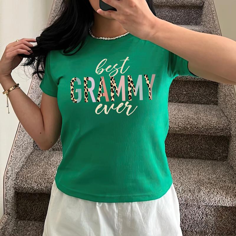 Mother's Day Easter Gifts For Gammy Leopard Print Bunny T-Shirt Mother's Day Easter Gifts For Gammy Leopard Print Bunny T-Shirt