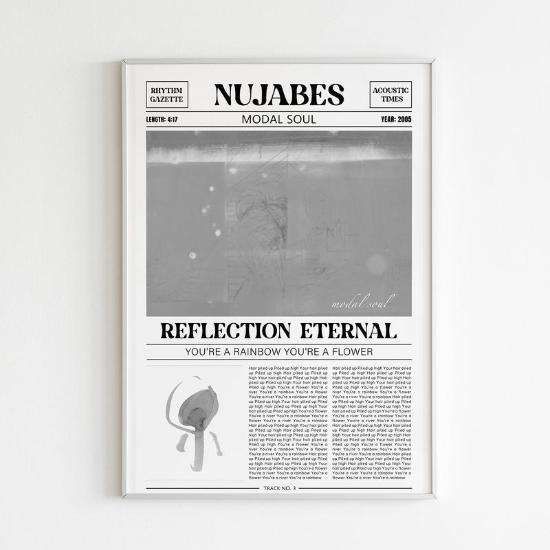 TikTok Shop: Nujabes Retro Newspaper Print / Reflection Eternal Poster No  Frame / Lyrics Print / Modal Soul Poster / Music Gift