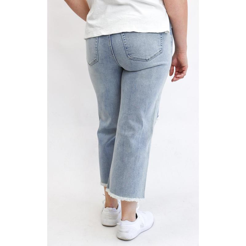 Tummy Control Crop Wide Leg Jeans by RFM 3