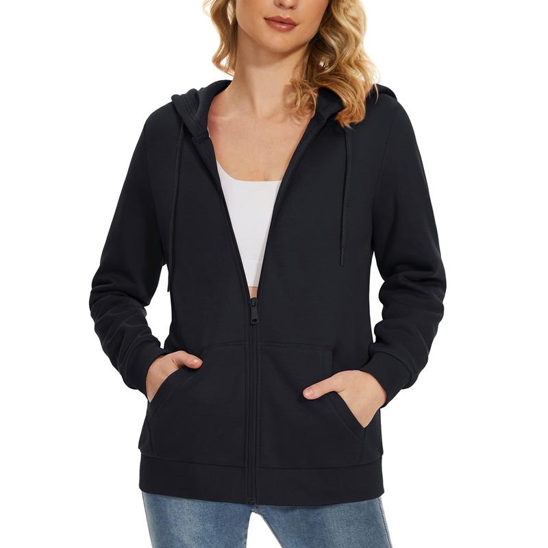 Womens Plus Size Fleece Full Zip Hoodie Casual Furry Jacket Baggy