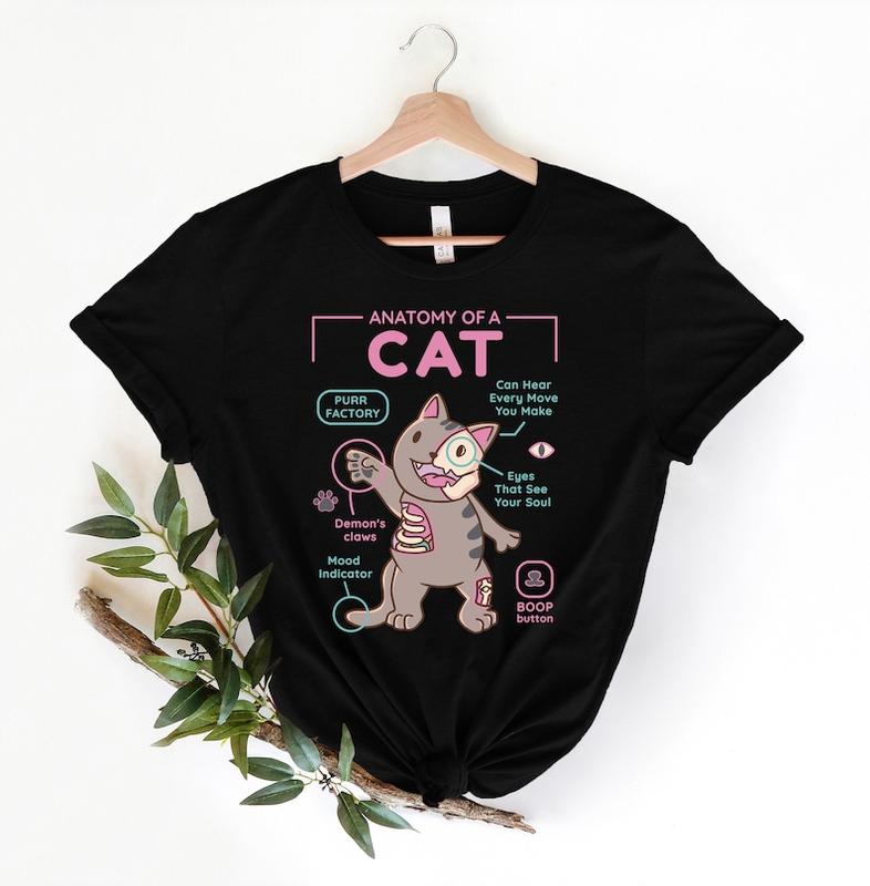 Cat Anatomy Funny T Shirt Gift For Cat Lovers Cat Anatomy Funny T Shirt Gift For Cat Lovers