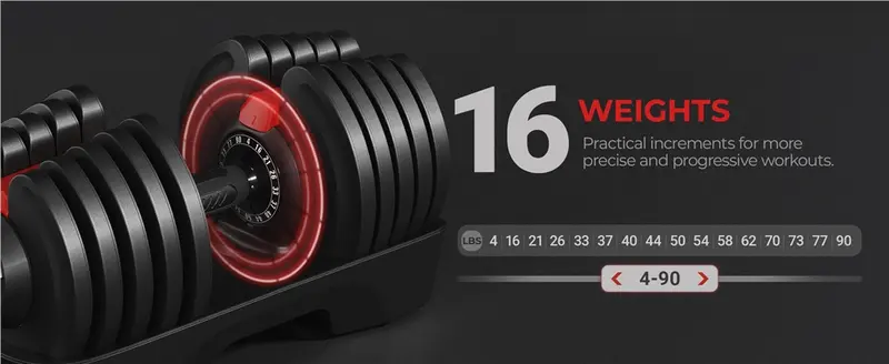 Product Introduction of 【#FathersDayGift】Yaheetech Adjustable Dumbbell Set 40LB/52.5LB/90LB with Anti-Slip Handle. Tray for Home Gym Training. Durable Steel Construction 9