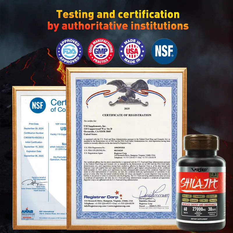 Product Introduction of Vajsp Shilajit 7-in-1 Energy & Endurance Supplement - Natural Ingredients for Increased Energy, Stamina, and Wellness - Supports Daily Performance -Muscle Function - Coffee Flavor Enhancement Nerve Health 1