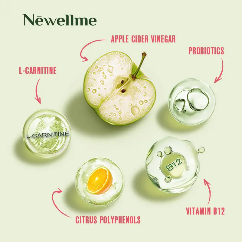 Product Introduction of Newellme Apple Cider Vinegar Gummy Vitamins-Vitamin B12,Gelatin-Free,Vegan&Nonn-GMO.-Boosts Immune Function, Digestive Health & Skin & Hair Wellness 9