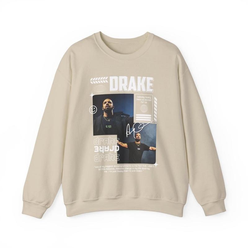 TikTok Shop Drake Sweatshirt Drake Concert Inspired Unisex Heavy Blend Crewneck Sweatshirt S 5XL