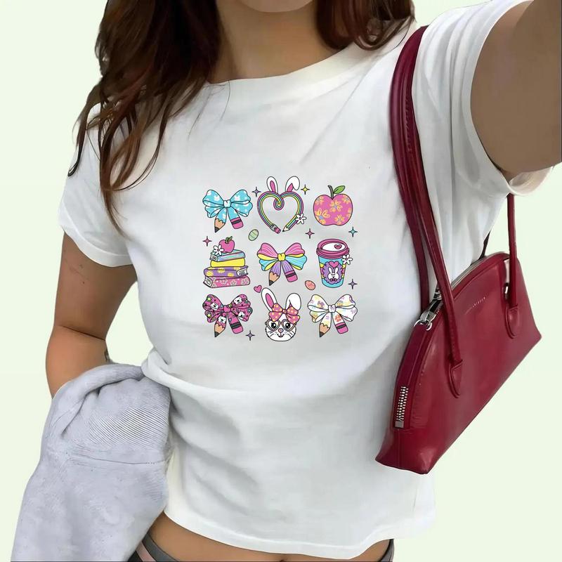 Red Bow Bunny Tee Red Bow Bunny Tee