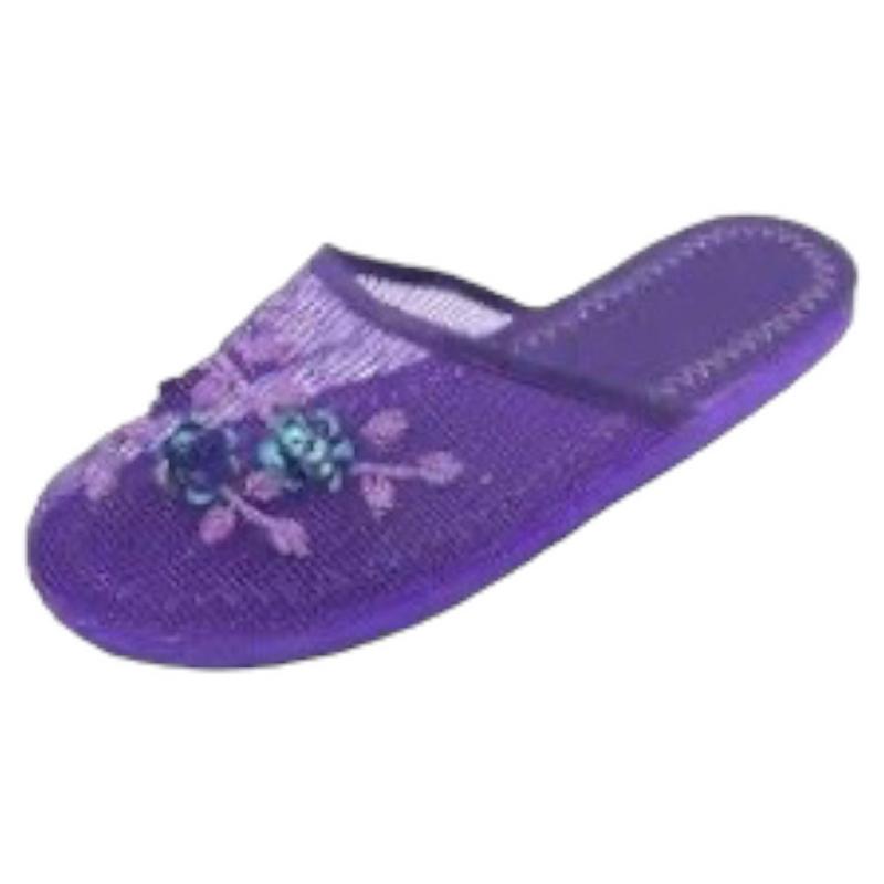 Cammie Women's Floral Beaded Mesh Chinese Slippers Flip Flops Flip Flop 3